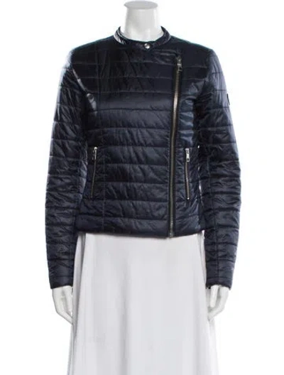 Pre-owned Closed Nylon Biker Jacket In Blue