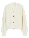 Closed Wool Blend V-necked Cardigan In White