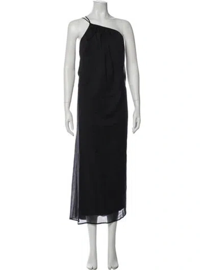 Pre-owned Closed One-shoulder Long Dress In Black