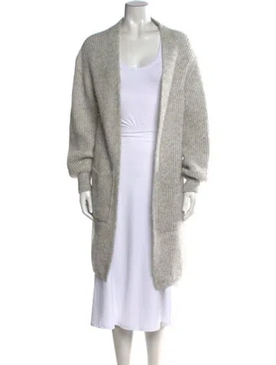 Pre-owned Closed Open Front Sweater In Gray