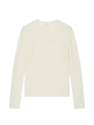 Closed Open-knit Long-sleeve Sweater In White