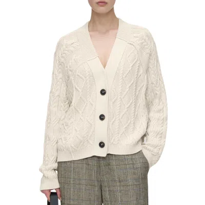 Closed Organic Cotton Cardigan In Ivory In Neutral