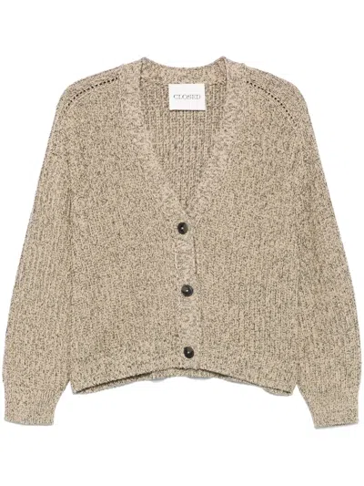 Closed Organic Cotton Cardigan In Neutrals