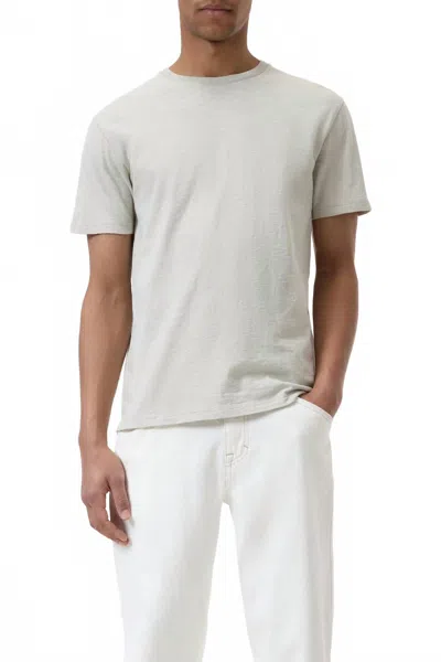Closed Organic Cotton Classic Slub Short Sleeve T-shirt In Cloud Grey In White