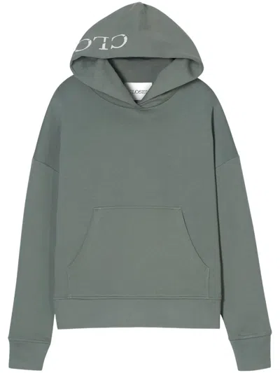 Closed Organic-cotton Hoodie In Green