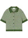 Closed Cardigan Short Sleeve Matcha Green