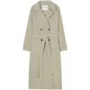Closed Belted Trench Coat In Beige