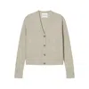 Closed Wool V-necked Cardigan In Gray