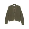 Closed Wool Blend V-necked Cardigan In Green