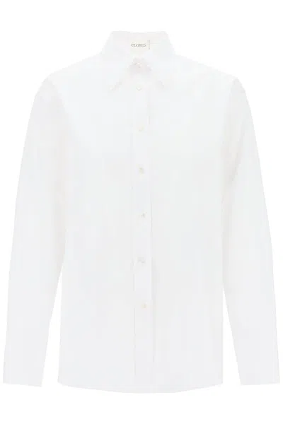 Closed Oversized Cotton Gabardine Shirt In White