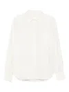 Closed Button-down Long-sleeved Shirt In White