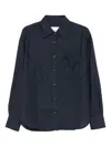 Closed Button-down Long-sleeved Shirt In Blue