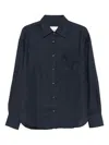 Closed Button-down Long-sleeved Shirt In Blue