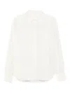 Closed Button-down Long-sleeved Shirt In White