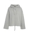 Closed Oversized Grey Hoodie With Discreet Logo In Gray