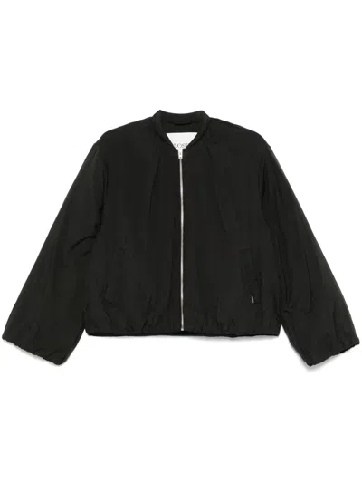 Closed Padded Bomber Jacket In Black