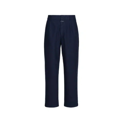 Closed Pantalon Ample En Coton Mélangé In Blue