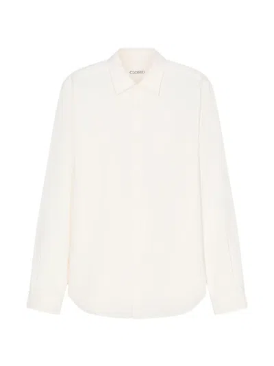 Closed Patch-pocket Cotton Shirt In Neutral