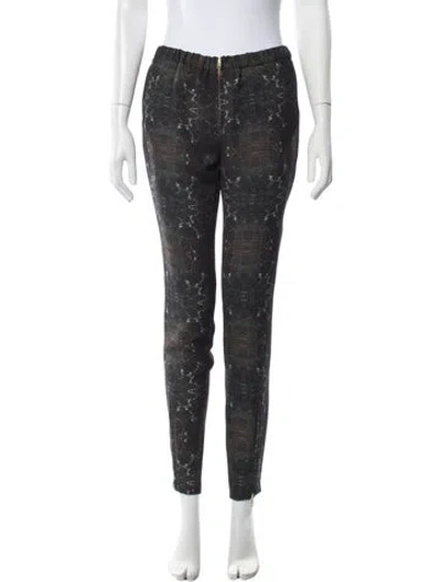 Pre-owned Closed Patterned Skinny Leg Pants In Multicolor