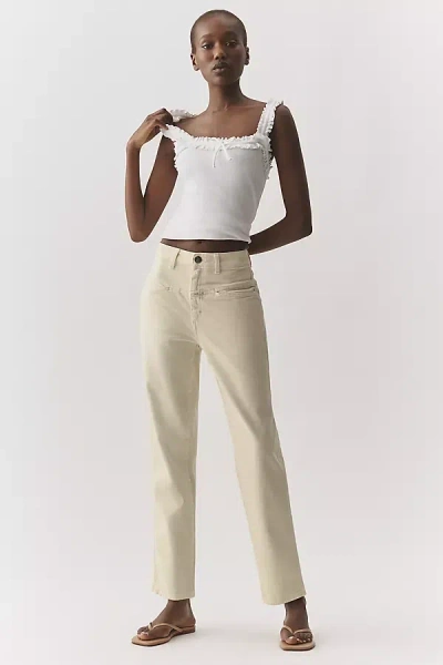 Closed Pedal Pusher High-rise Slim Straight-leg Jeans In Yellow