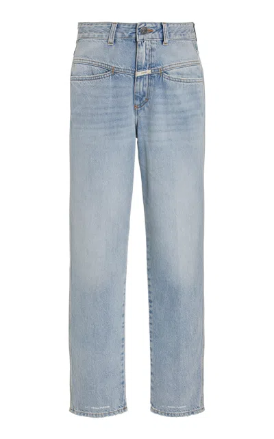 Closed Pedal Pusher Rigid High-rise Straight-leg Jeans In Blue