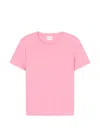 Closed Pink Solid Crew Neck T-shirt In Pink