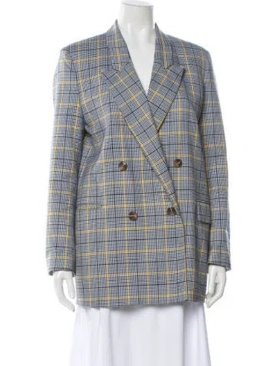 Pre-owned Closed Plaid Print Blazer In Multi