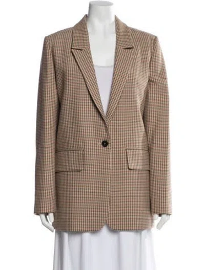 Pre-owned Closed Plaid Print Blazer W/ Tags In Multicolor