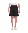 Closed Pleated Detail Shorts In Black