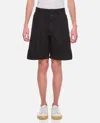 Closed Pleated Detail Shorts In Black