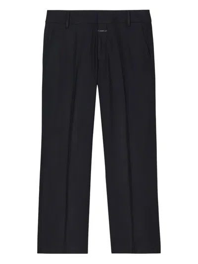 Closed Pleated Tailored Trousers In Blue