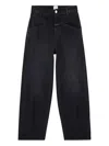 Closed Pocket-detail Cotton Jeans In Black