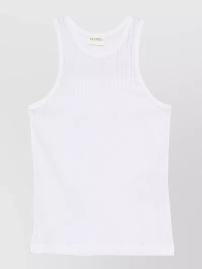 Closed Pointelle Knit Racerback Tank Top