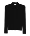 CLOSED RIBBED POLO TOP
