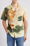 Closed Abstract-pattern Short-sleeve Cotton Shirt In Sage Tea