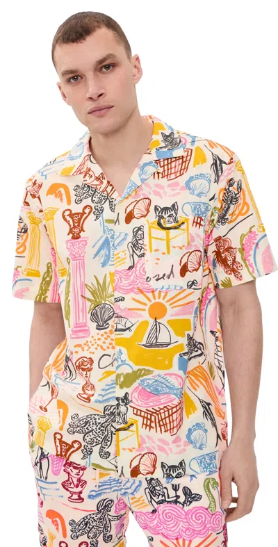 Closed Printed Camp Shirt Multi Colour