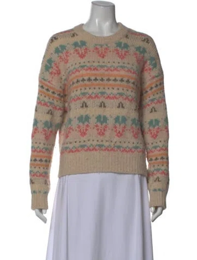 Pre-owned Closed Printed Crew Neck Sweater In Neutral