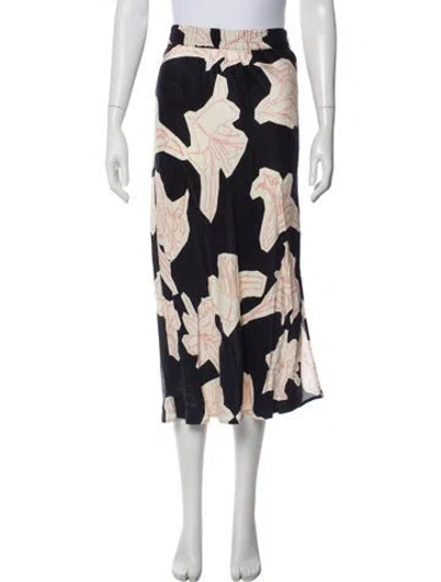Pre-owned Closed Printed Midi Length Skirt In Blue
