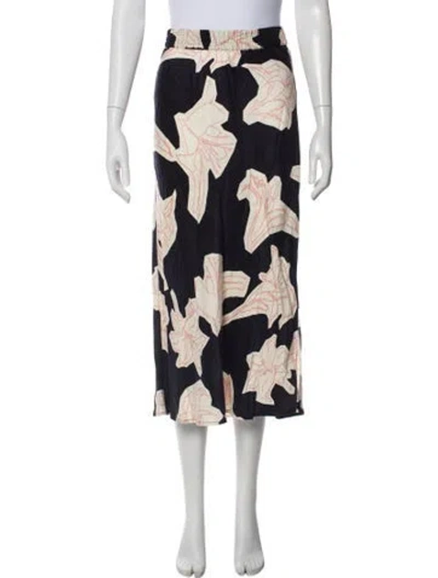 Pre-owned Closed Printed Midi Length Skirt In Blue