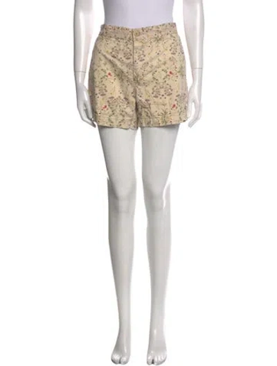 Pre-owned Closed Printed Mini Shorts In Neutral