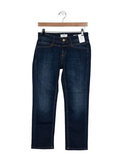 Pre-owned Closed Printed Straight Leg Pants In Blue