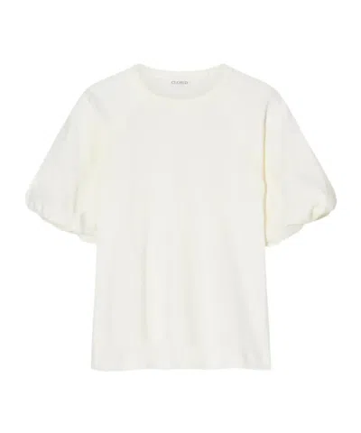 Closed Puff-sleeve T-shirt In White
