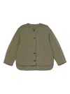 Closed Quilted-pattern Crew-neck Jacket In Green