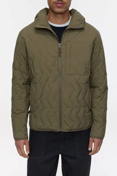 Closed Quilted Jacket In Olive Green