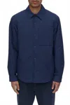 Closed Quilted Overshirt In Smokey Blue In Multi