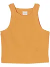 Closed Racer Tank Top In 橘色