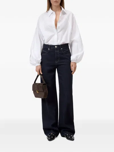Closed Raglan Poplin Blouse In 화이트