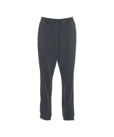 Closed Relaxed Fit Joggers With Adjustable Waist And Ribbed Cuffs In Gray