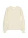 Closed Textured Cotton Crew Neck Relaxed Sweatshirt In Neutral