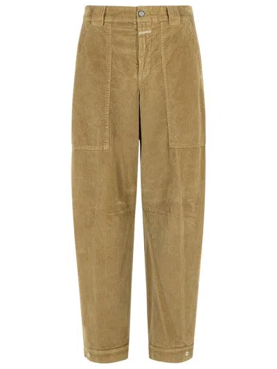 CLOSED 'RHANNON' ARGILA BEIGE COTTON PANTS